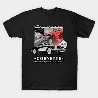 Chevrolet Corvette C1, American Classic Car, American Sports Car of the Future. T-Shirt